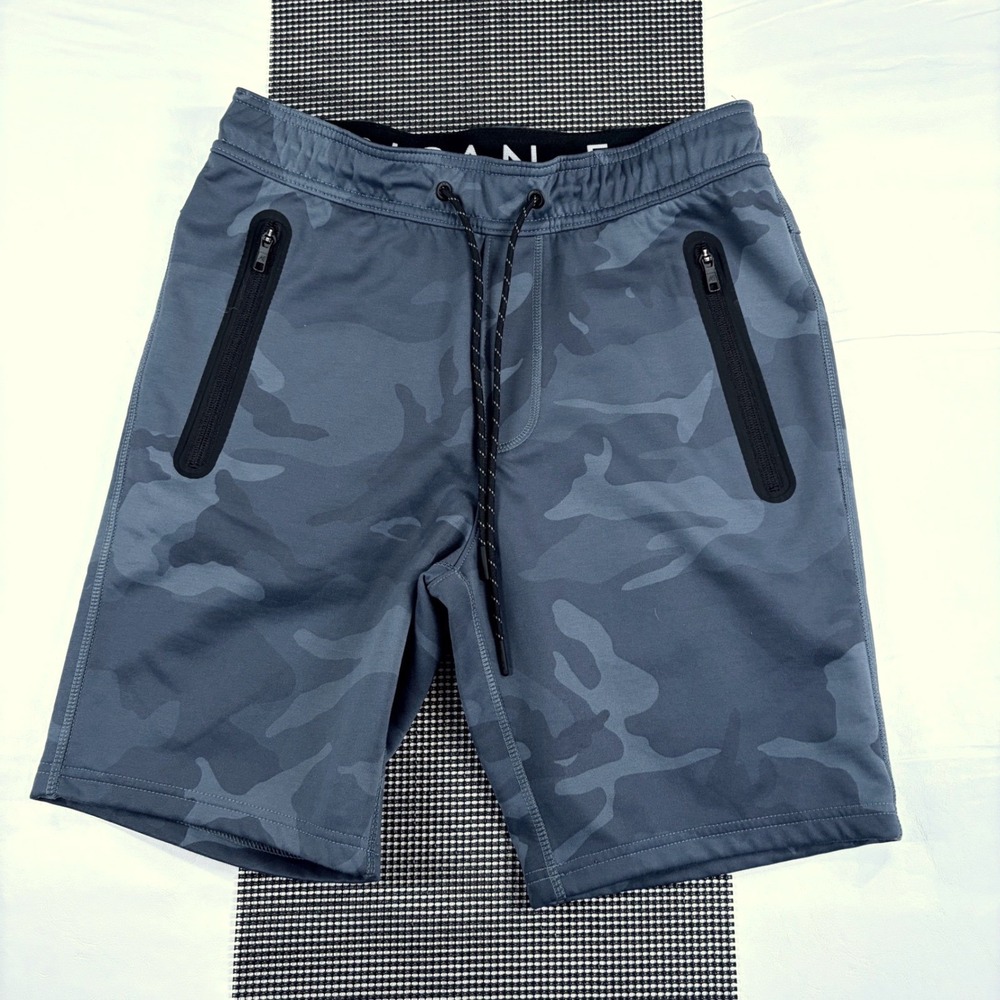 American Eagle Men Small Blue Camo Sweat Shorts Sweatpants Casual Lounge